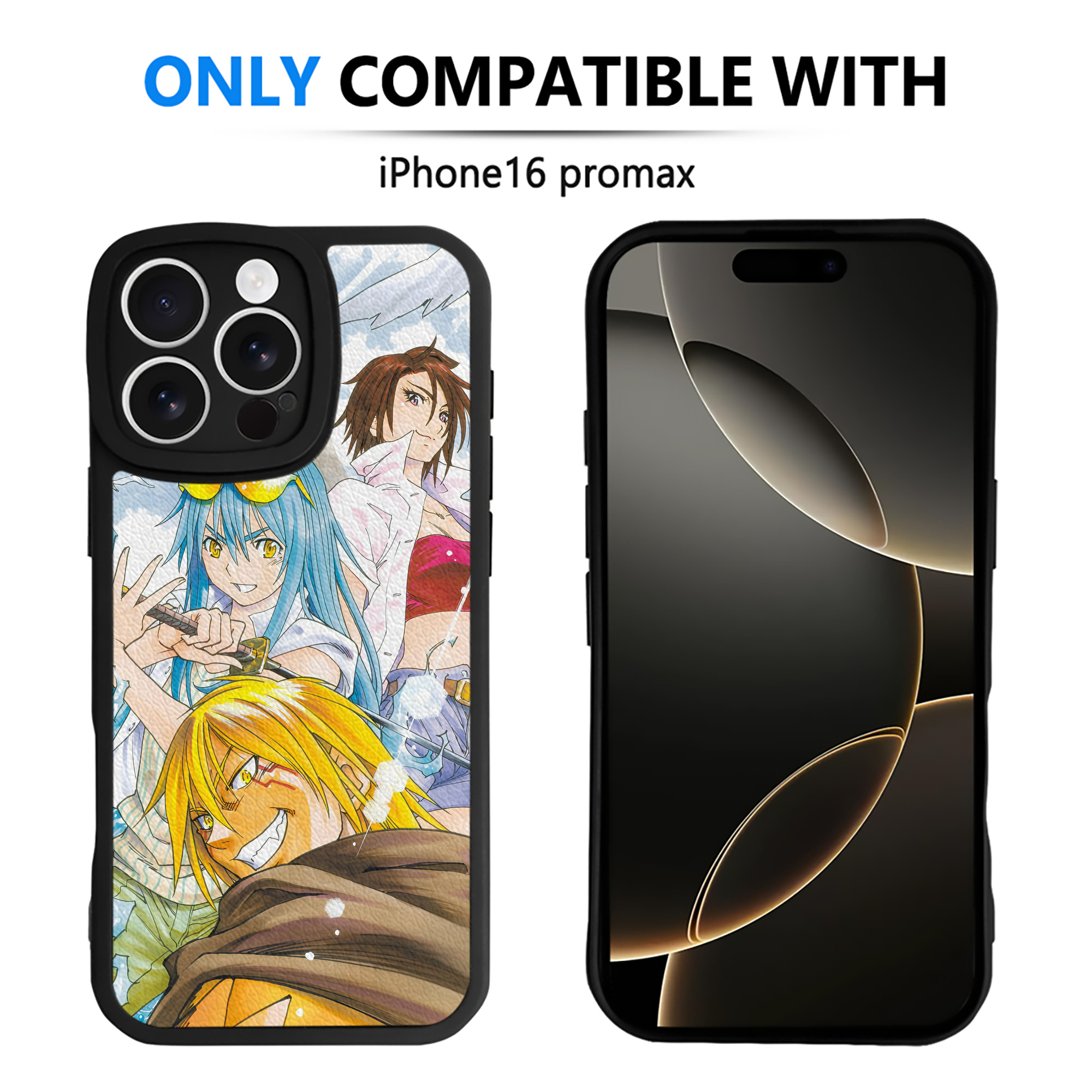 （画像用） 転スラ Regarding Reincarnated to Slime 【iPhone 16シリーズ対応】シリコンスマホケース（レザー調） 材質：シリコン